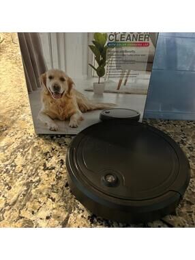 Black Robotic Vacuum Cleaner